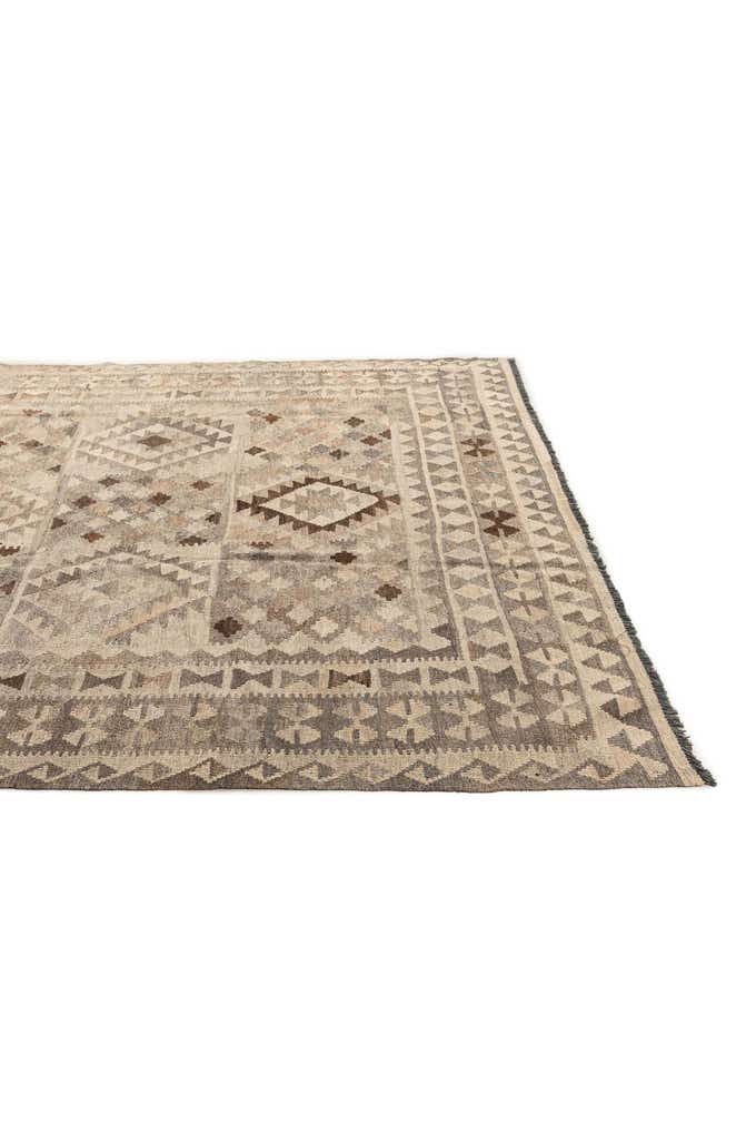 6' 6 x 9' 5 Hand Woven Kilim Maymana Wool Rug