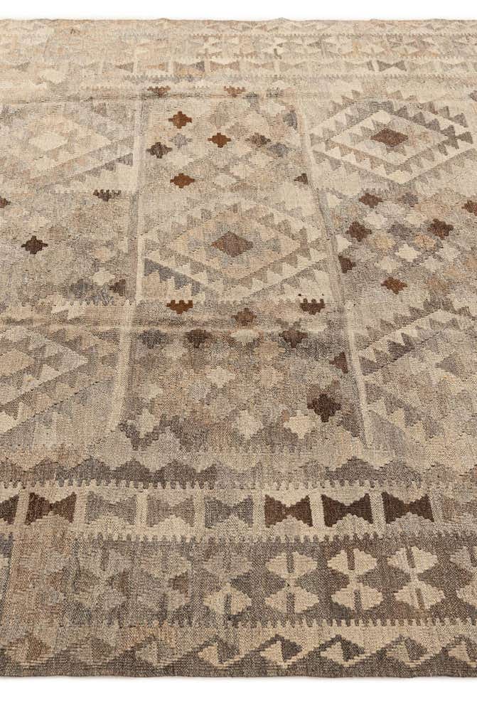 6' 6 x 9' 5 Hand Woven Kilim Maymana Wool Rug