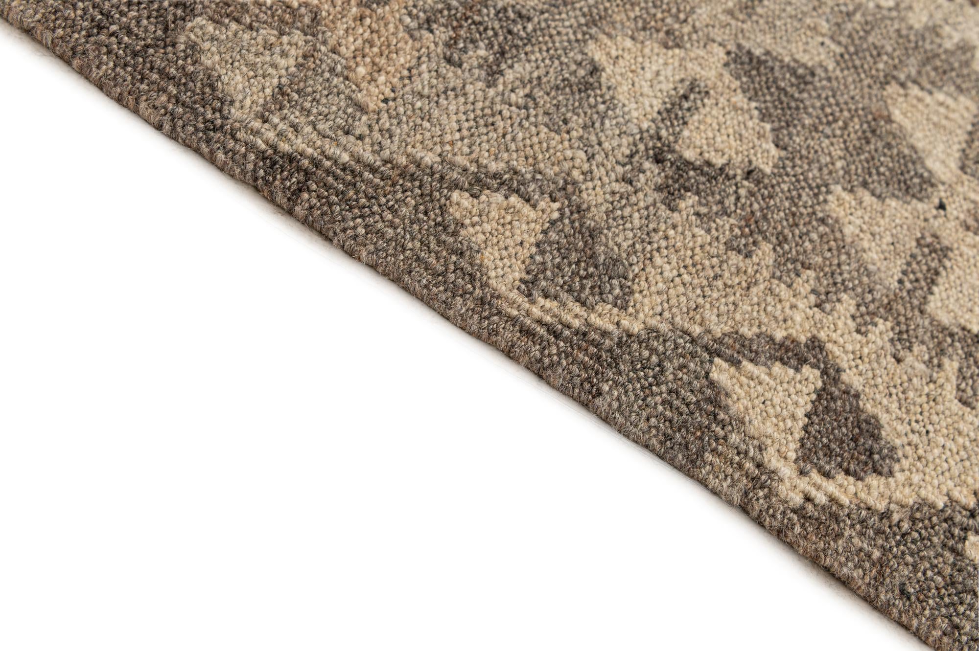 6' 6 x 9' 5 Hand Woven Kilim Maymana Wool Rug
