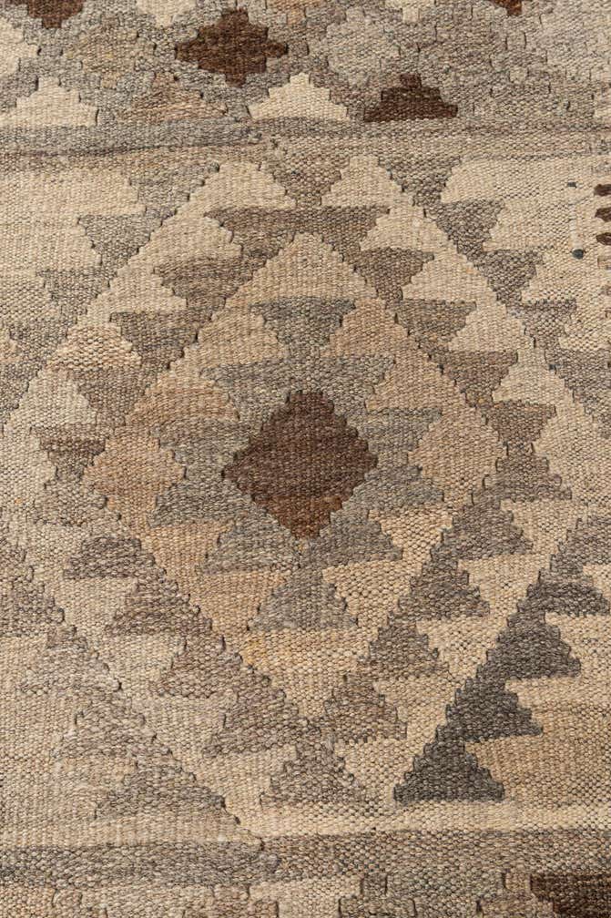 6' 6 x 9' 5 Hand Woven Kilim Maymana Wool Rug