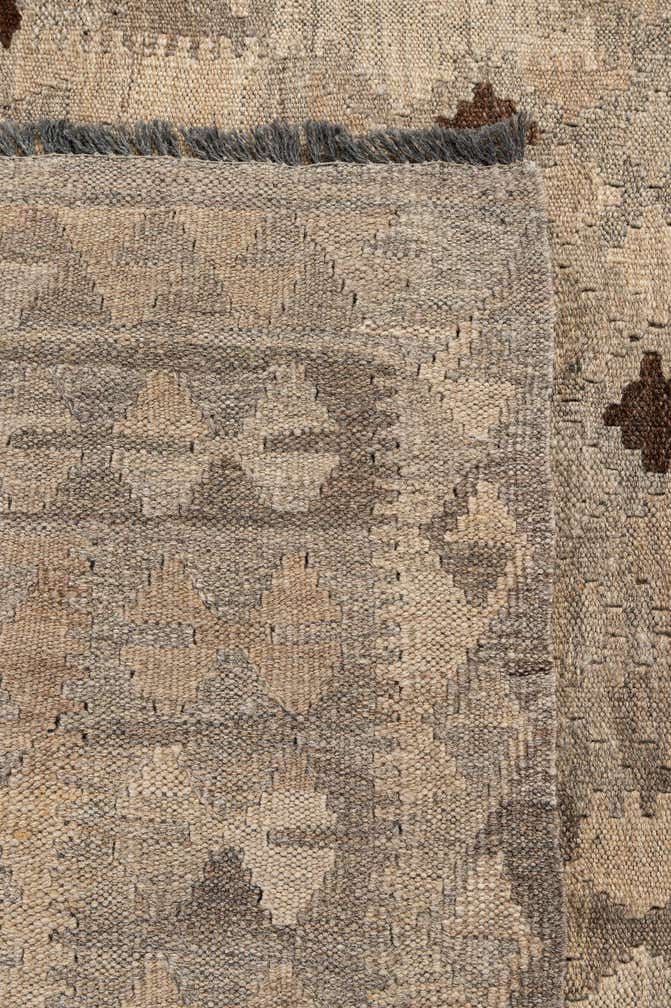 6' 6 x 9' 5 Hand Woven Kilim Maymana Wool Rug