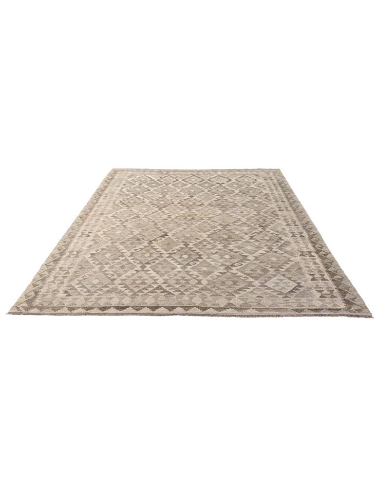 Detail image of 6' 9 x 9' 7 Hand Woven Kilim Maymana Wool Rug