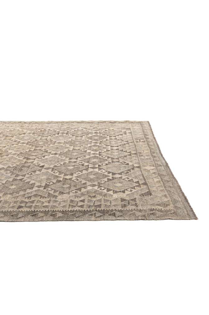6' 9 x 9' 7 Hand Woven Kilim Maymana Wool Rug