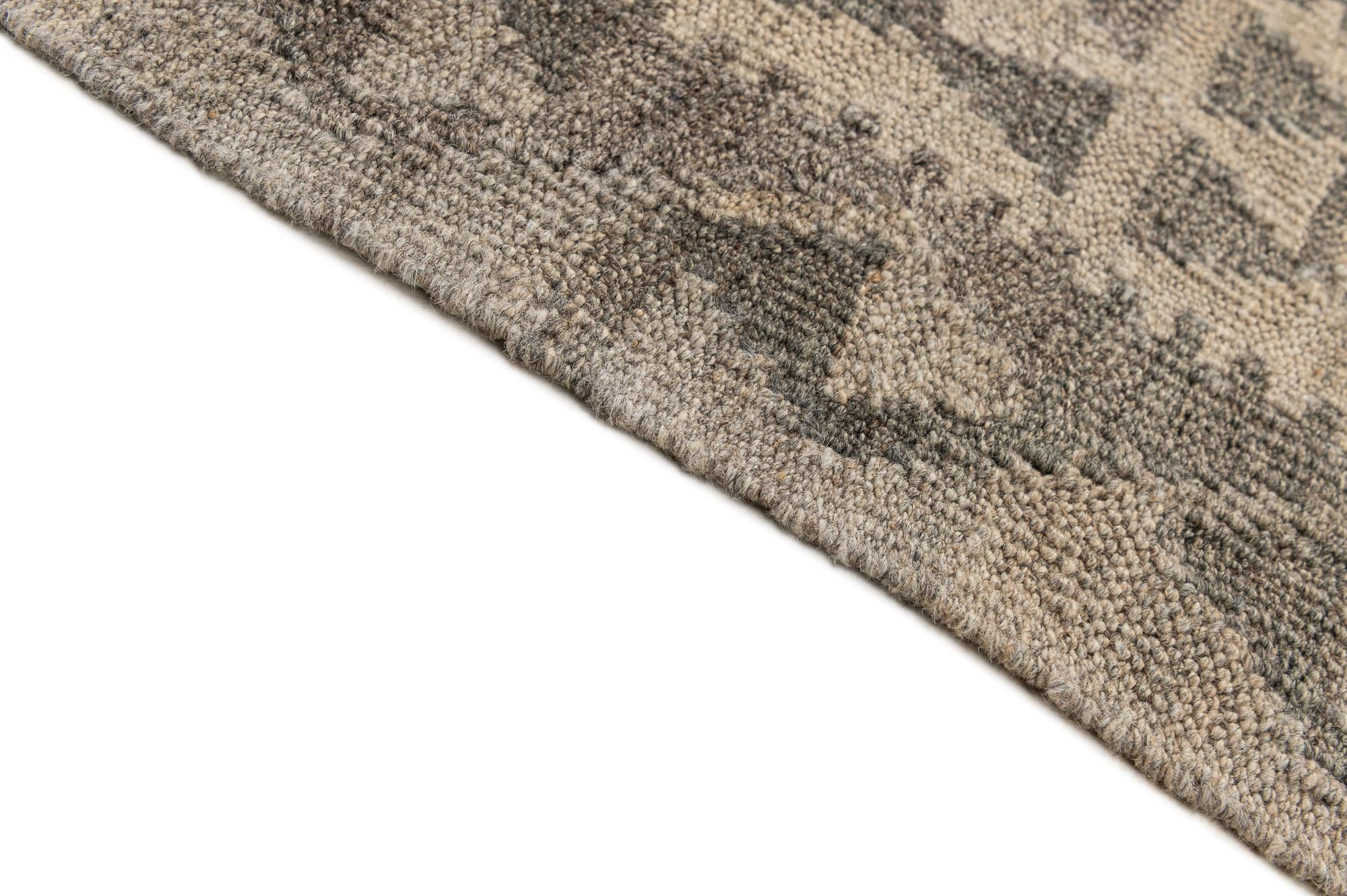 6' 9 x 9' 7 Hand Woven Kilim Maymana Wool Rug