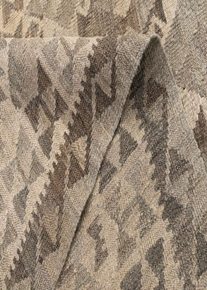 6' 9 x 9' 7 Hand Woven Kilim Maymana Wool Rug