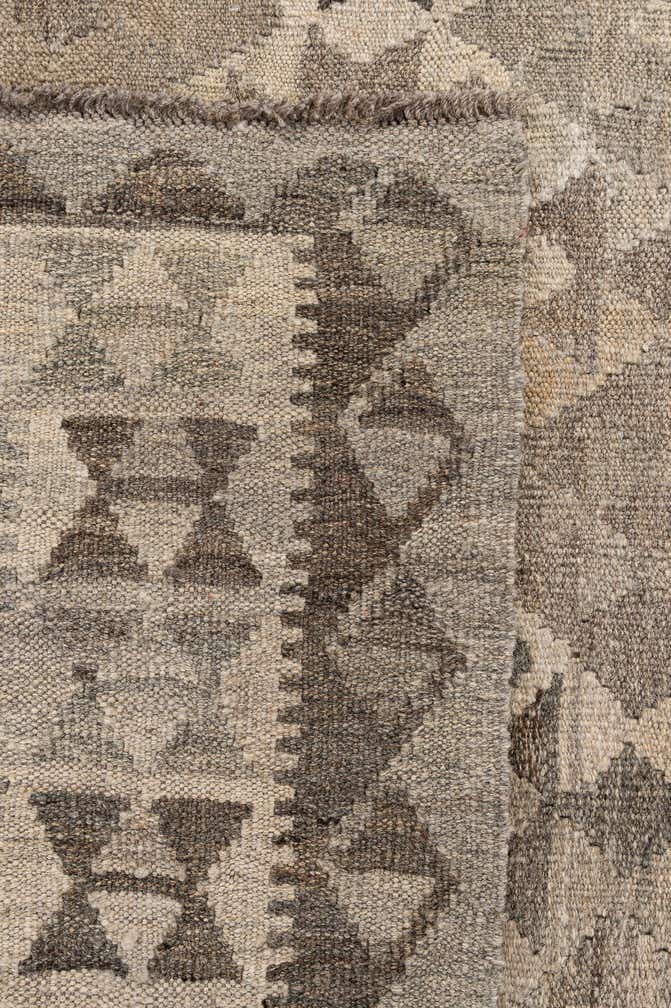 6' 9 x 9' 7 Hand Woven Kilim Maymana Wool Rug