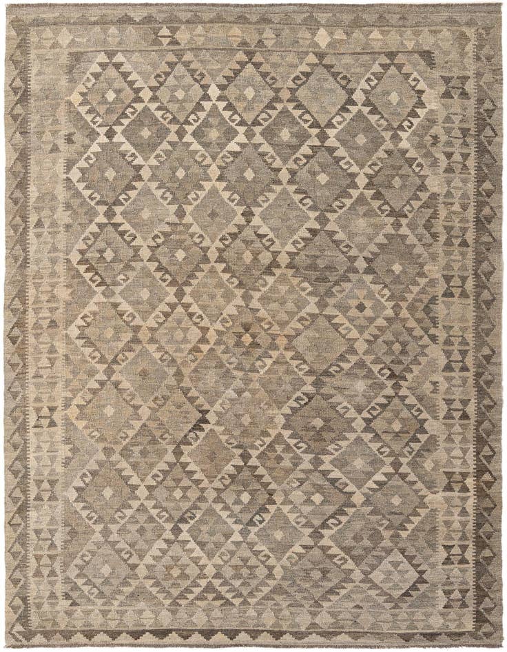 Detail image of 6' 9 x 9' 7 Hand Woven Kilim Maymana Wool Rug