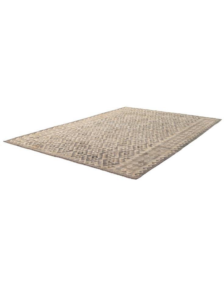 Detail image of 6' 8 x 9' 8 Hand Woven Kilim Maymana Wool Rug
