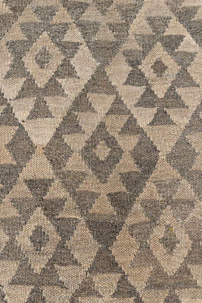 6' 8 x 9' 8 Hand Woven Kilim Maymana Wool Rug