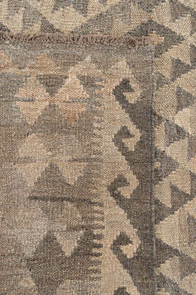 6' 8 x 9' 8 Hand Woven Kilim Maymana Wool Rug