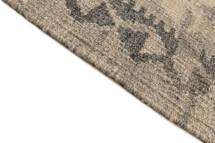 6' 9 x 9' 9 Hand Woven Kilim Maymana Wool Rug