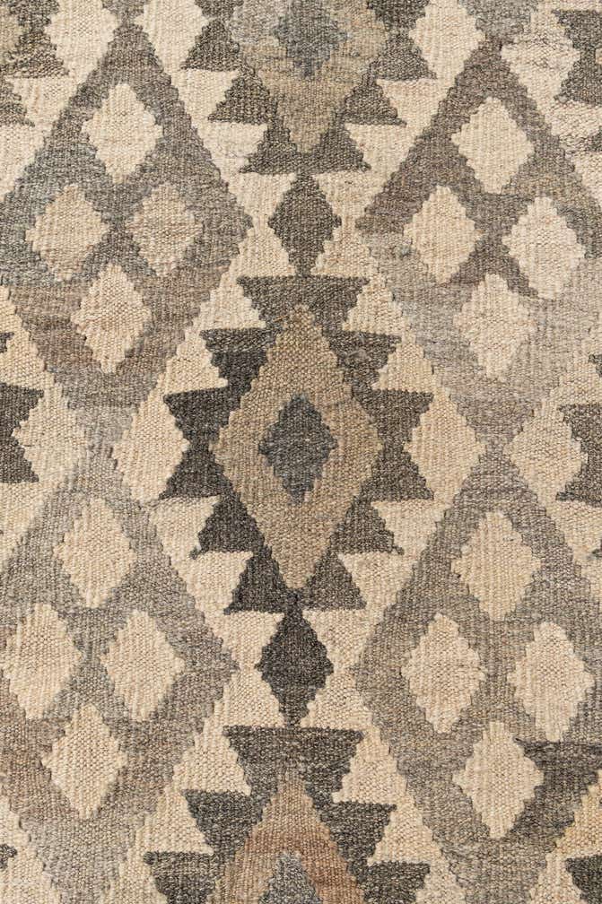 6' 9 x 9' 9 Hand Woven Kilim Maymana Wool Rug