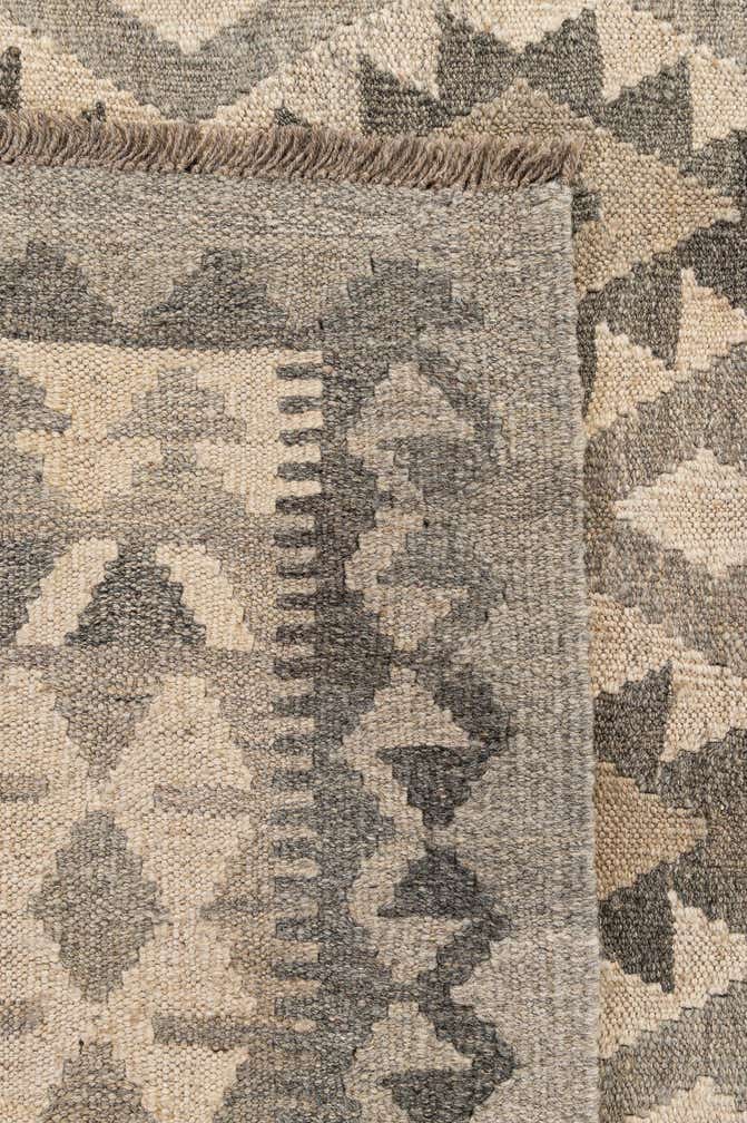 6' 9 x 9' 9 Hand Woven Kilim Maymana Wool Rug