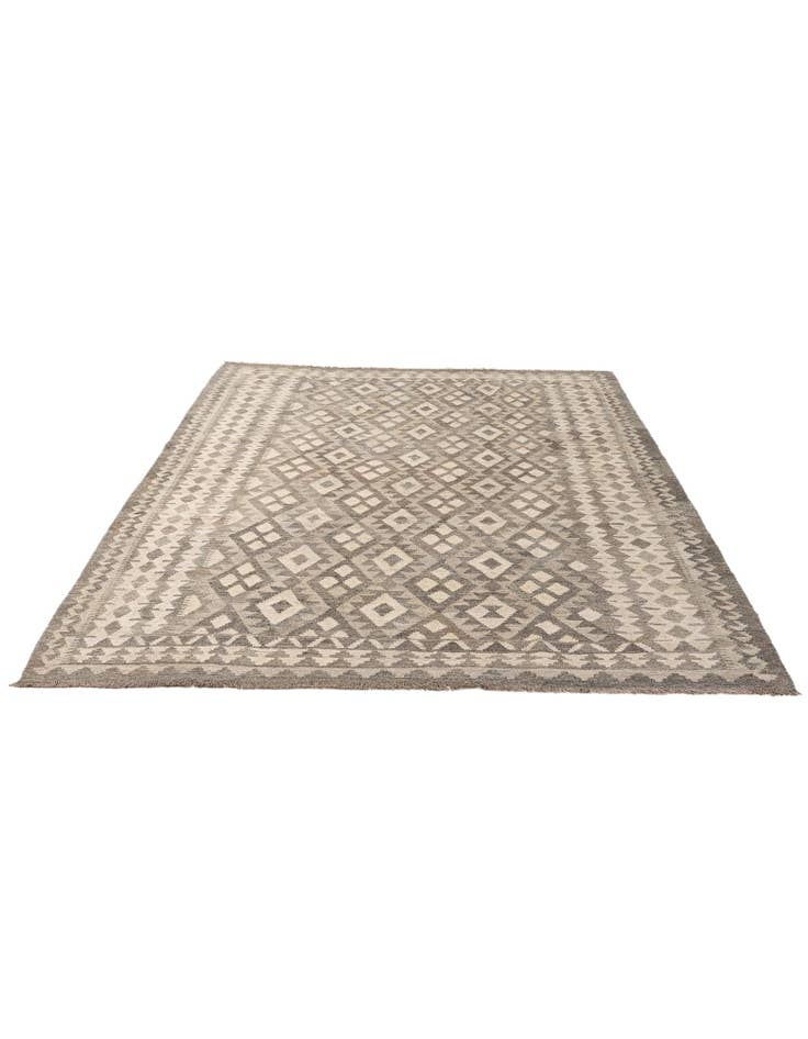 Detail image of 6' 9 x 9' 6 Hand Knotted Kilim Maymana Wool Rug