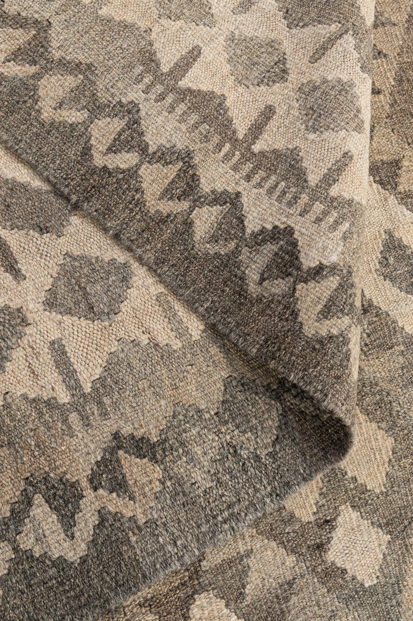 6' 9 x 9' 6 Hand Knotted Kilim Maymana Wool Rug