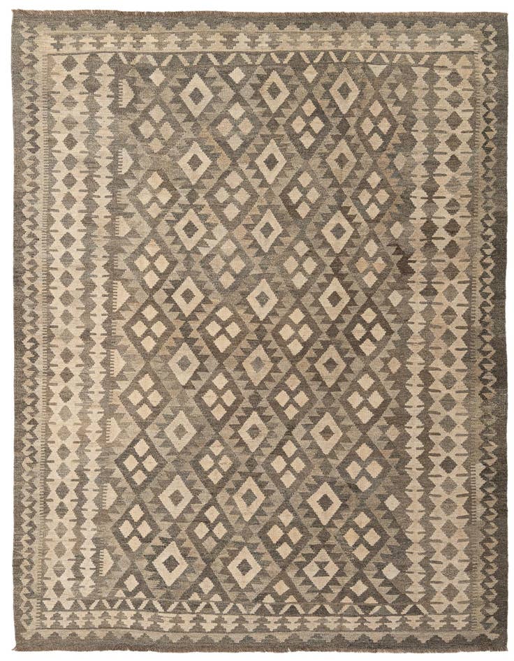 Detail image of 6' 9 x 9' 6 Hand Knotted Kilim Maymana Wool Rug