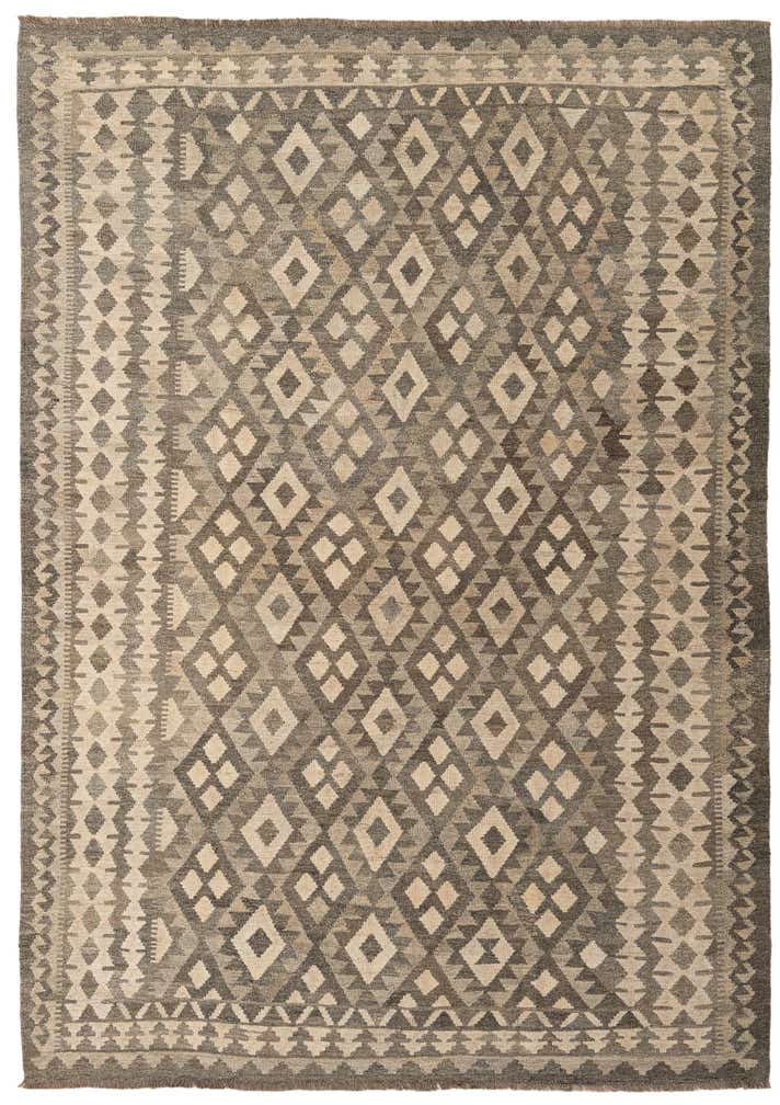 6' 9 x 9' 6 Hand Knotted Kilim Maymana Wool Rug