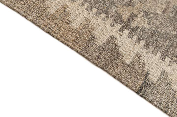 6' 8 x 9' 7 Hand Woven Kilim Maymana Wool Rug