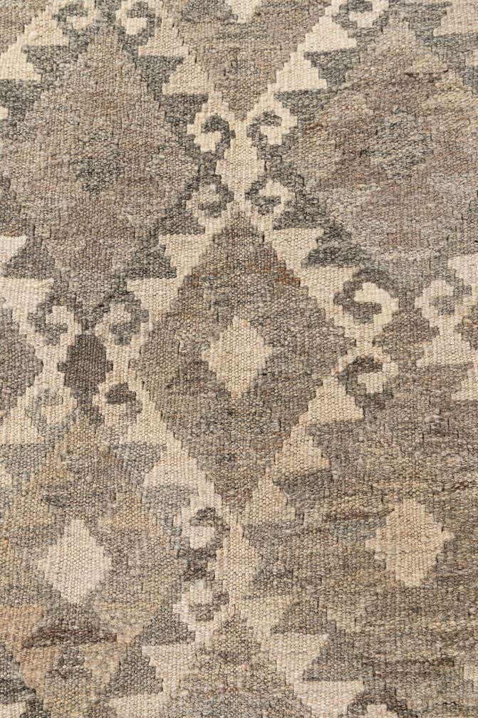 6' 8 x 9' 7 Hand Woven Kilim Maymana Wool Rug