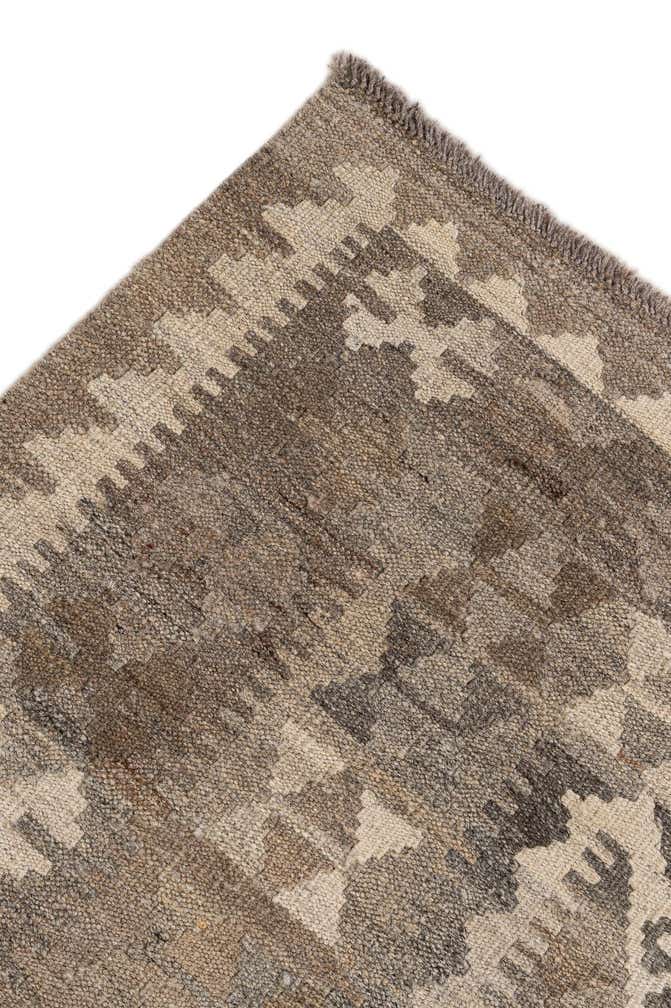 6' 8 x 9' 7 Hand Woven Kilim Maymana Wool Rug