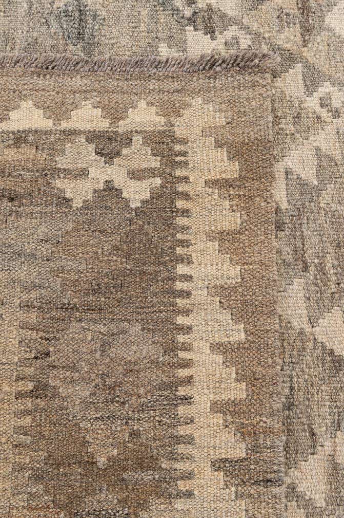 6' 8 x 9' 7 Hand Woven Kilim Maymana Wool Rug