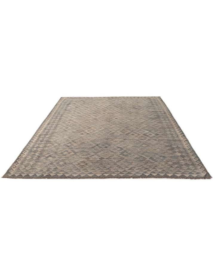 6' 8 x 9' 8 Hand Woven Kilim Maymana Wool Rug