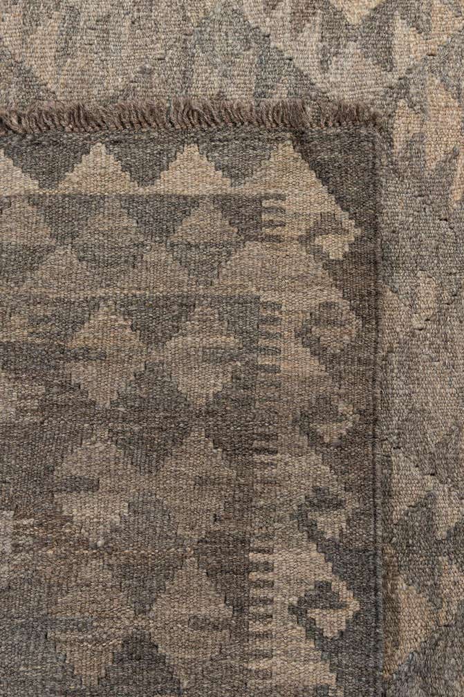 6' 8 x 9' 8 Hand Woven Kilim Maymana Wool Rug