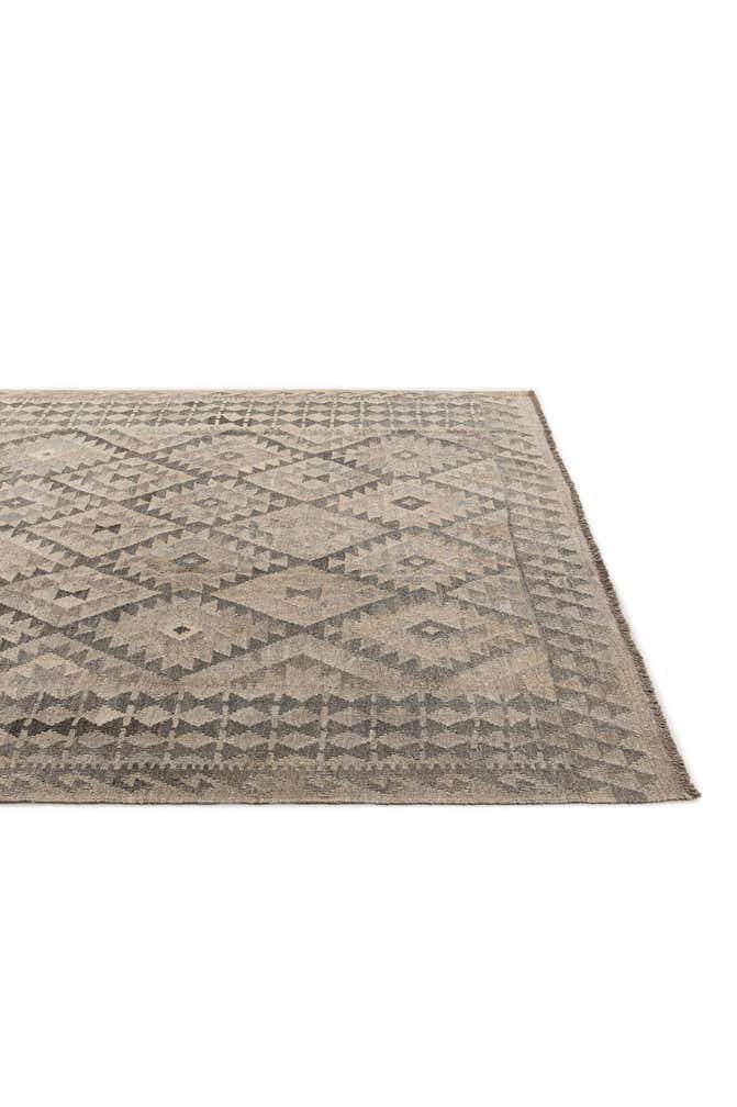 6' 8 x 9' 7 Hand Woven Kilim Maymana Wool Rug