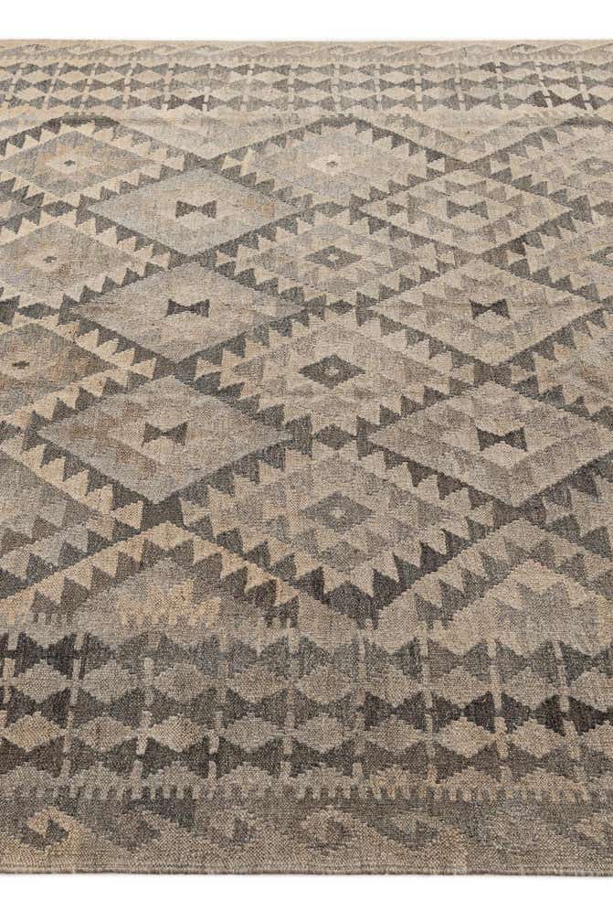 6' 8 x 9' 7 Hand Woven Kilim Maymana Wool Rug