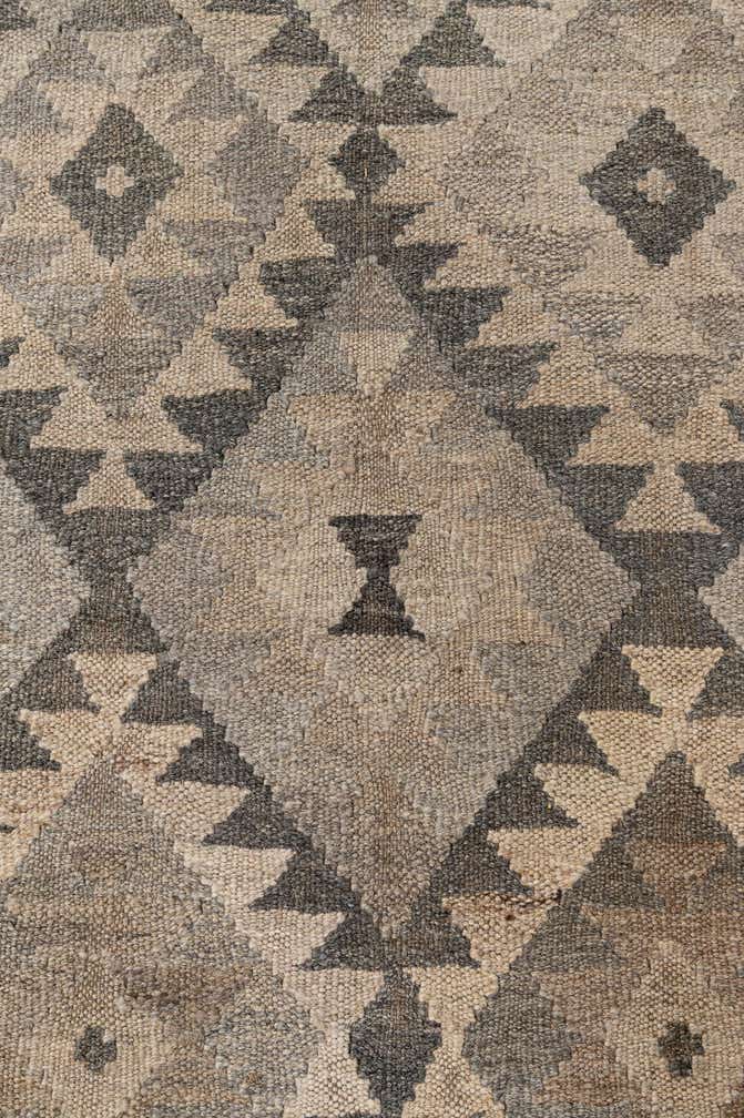6' 8 x 9' 7 Hand Woven Kilim Maymana Wool Rug