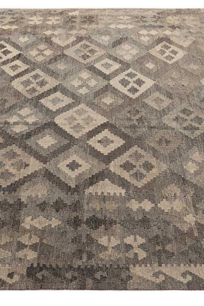 6' 6 x 9' 10 Hand Woven Kilim Maymana Wool Rug