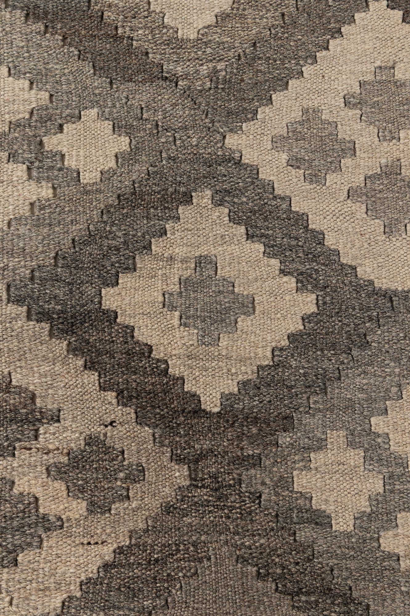 6' 6 x 9' 10 Hand Woven Kilim Maymana Wool Rug