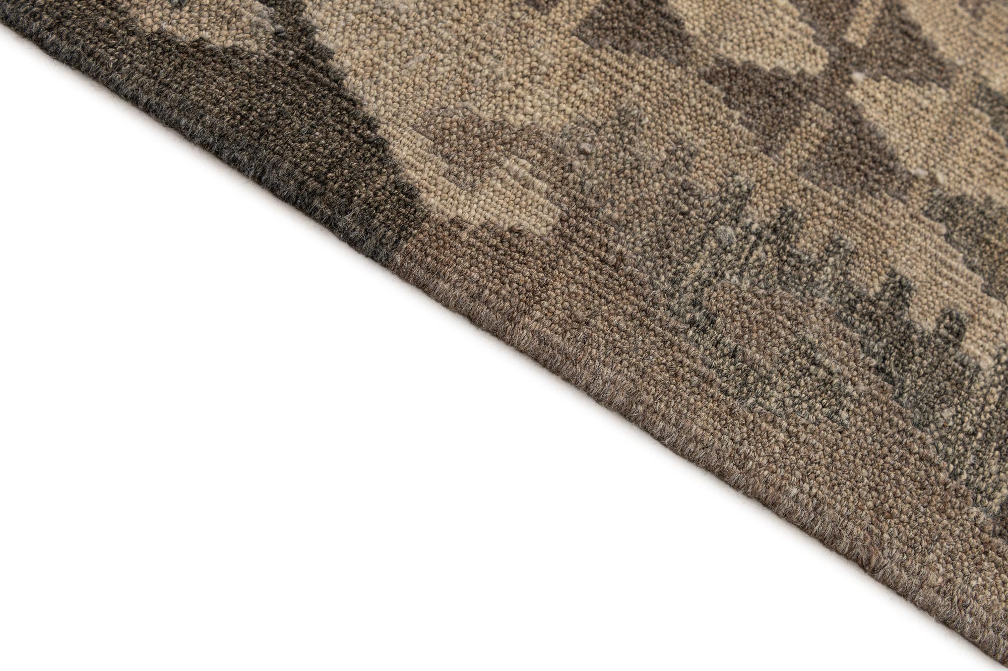 6' 7 x 9' 7 Hand Woven Kilim Maymana Wool Rug