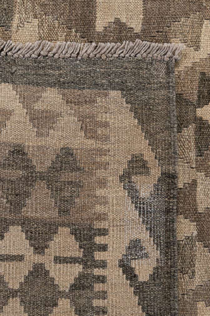 6' 7 x 9' 7 Hand Woven Kilim Maymana Wool Rug