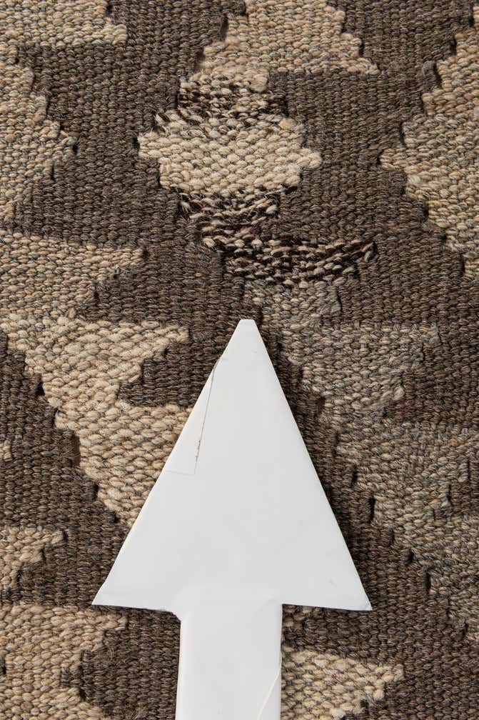 6' 8 x 9' 8 Hand Woven Kilim Maymana Wool Rug