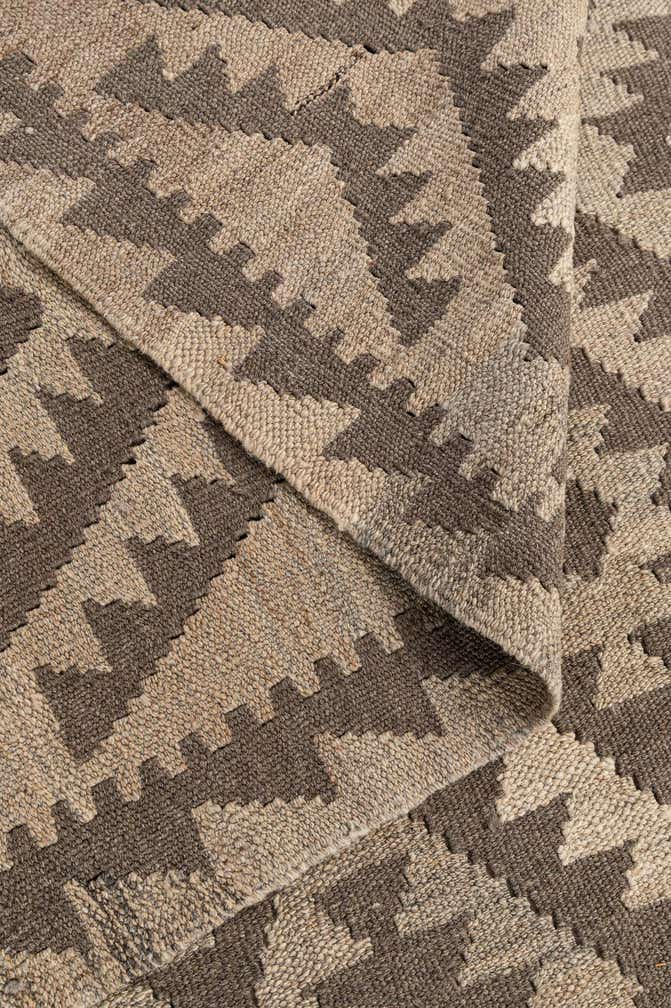 6' 8 x 9' 8 Hand Woven Kilim Maymana Wool Rug