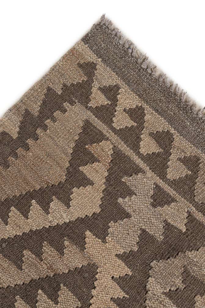 6' 8 x 9' 8 Hand Woven Kilim Maymana Wool Rug