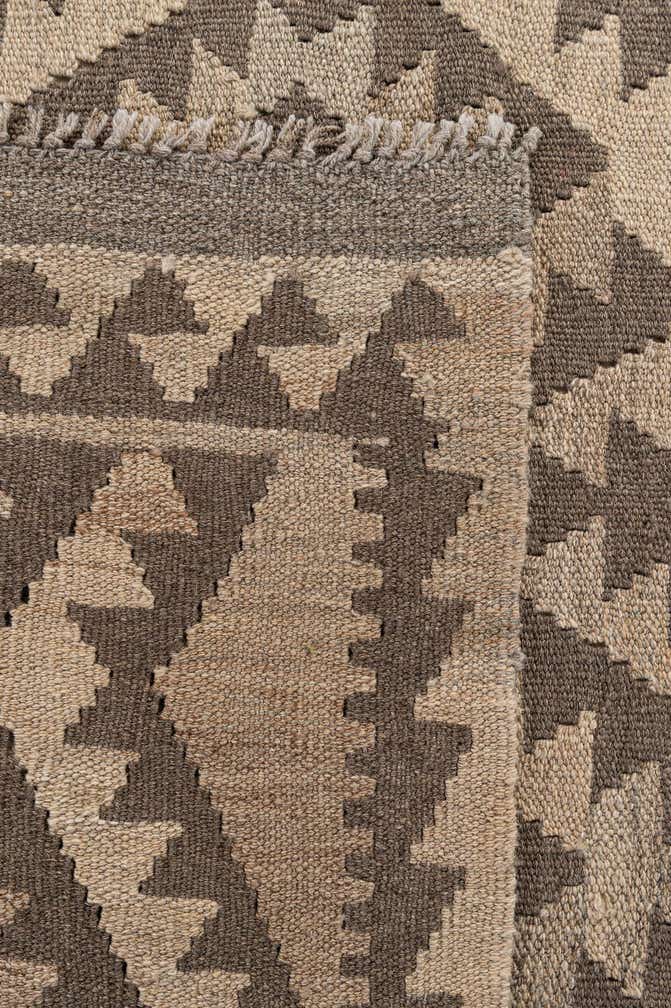 6' 8 x 9' 8 Hand Woven Kilim Maymana Wool Rug