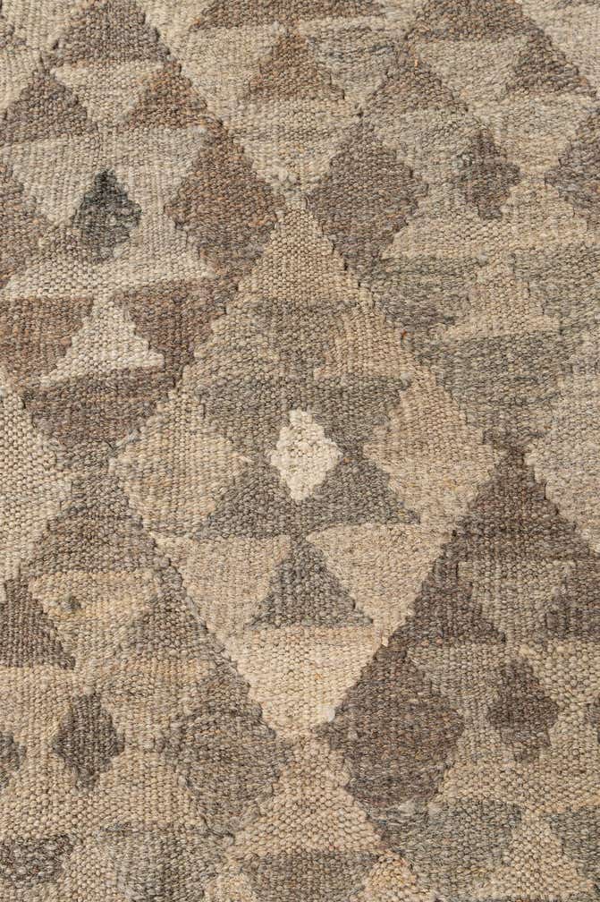 6' 8 x 9' 8 Hand Woven Kilim Maymana Wool Rug