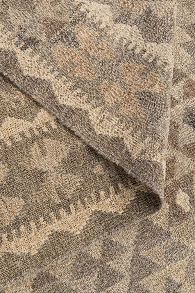 6' 8 x 9' 8 Hand Woven Kilim Maymana Wool Rug