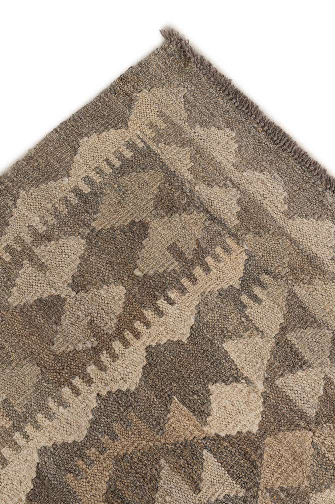 6' 8 x 9' 8 Hand Woven Kilim Maymana Wool Rug