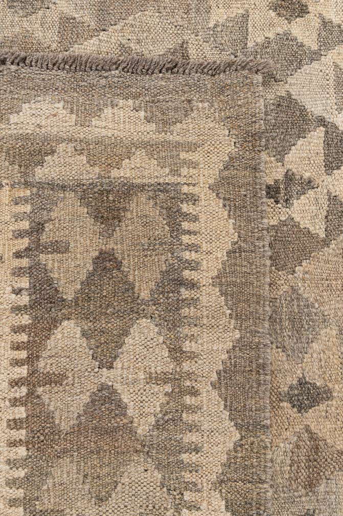 6' 8 x 9' 8 Hand Woven Kilim Maymana Wool Rug