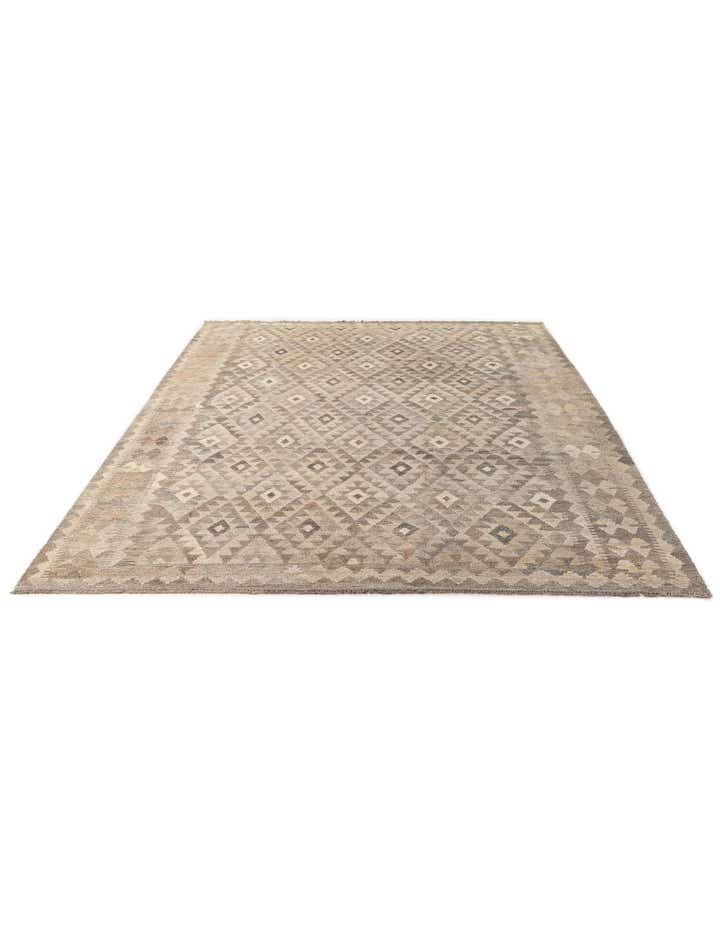 6' 9 x 9' 7 Hand Woven Kilim Maymana Wool Rug