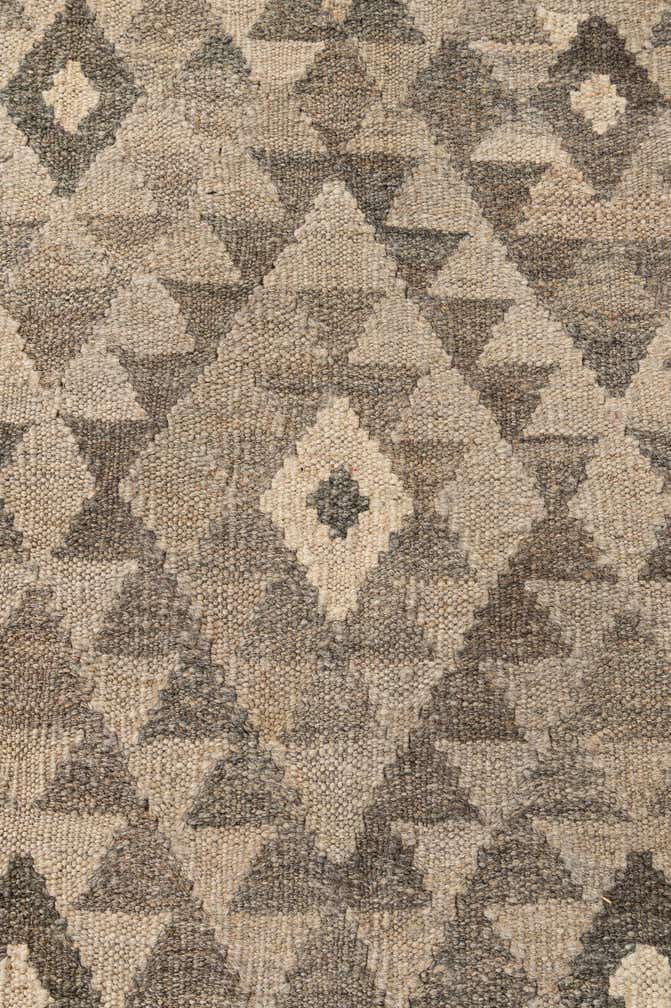 6' 9 x 9' 7 Hand Woven Kilim Maymana Wool Rug