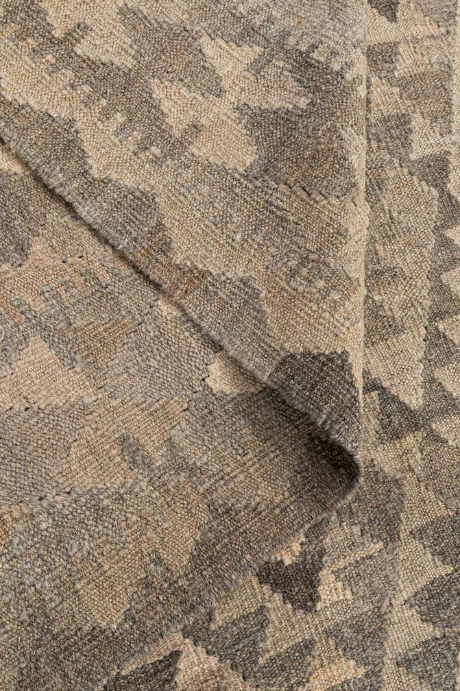 6' 9 x 9' 7 Hand Woven Kilim Maymana Wool Rug