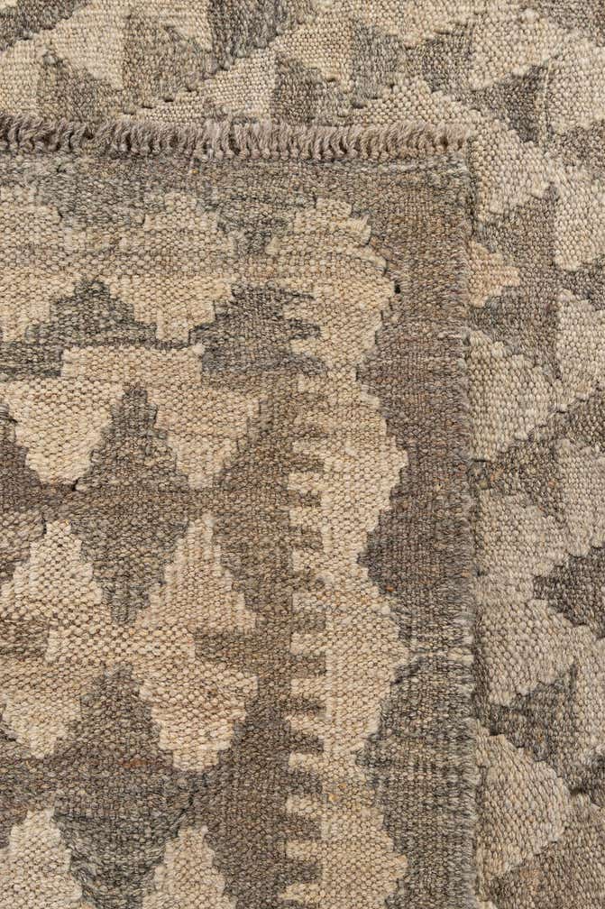 6' 9 x 9' 7 Hand Woven Kilim Maymana Wool Rug