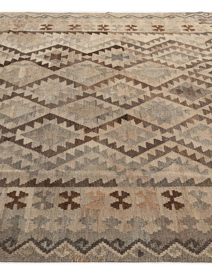 Detail image of 6' 9 x 9' 7  Hand Woven Kilim Maymana Wool Rug