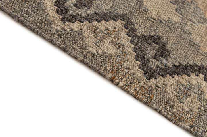 6' 9 x 9' 7 Hand Woven Kilim Maymana Wool Rug