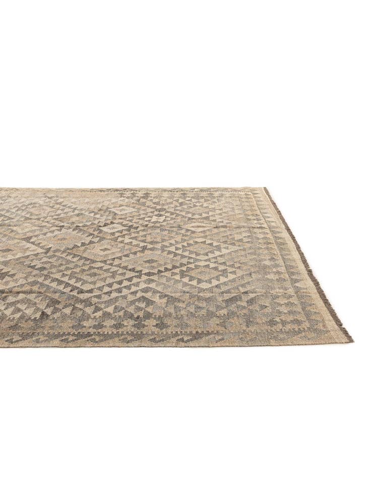 Detail image of 6' 6 x 9' 5 Hand Woven Kilim Maymana Wool Rug