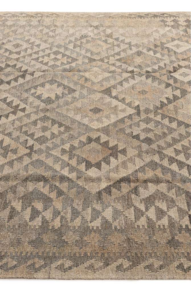 6' 6 x 9' 5 Hand Woven Kilim Maymana Wool Rug